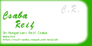 csaba reif business card